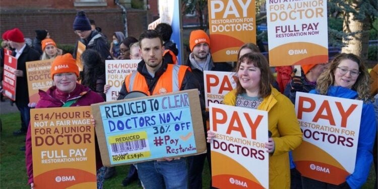 A Past Photo During Junior Doctors Strike In England, Uk. Photo/Courtesy