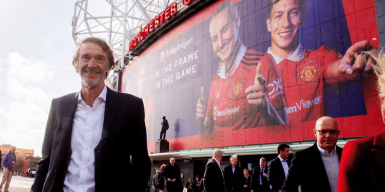 Manchester United Co-Owner Sir Jim Ratcliffe Outside Old Trafford In March 2023. Photo/ Sky Sports