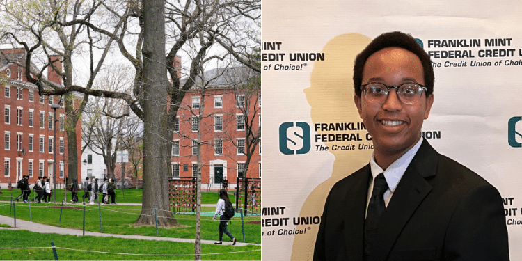 Kenyan Accepted In 31 Colleges, 4 Ivy League Universities A Side To Side Photo Of Emmanuel Gitu And Harvard University