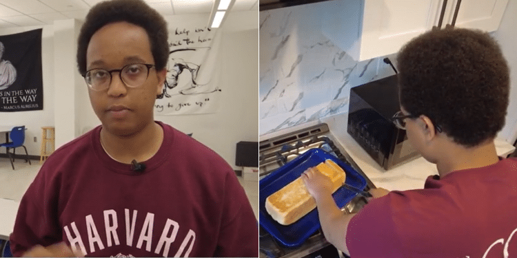 Kenyan Accepted In 31 Colleges, 4 Ivy League Universities Screengrab Of Emmanuel Gitu Slicing Bread For His Brother Ian.