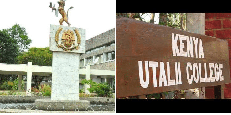 A Photo Collage Of Kenya Utalii College Building And Signpost. Photo/Courtesy.