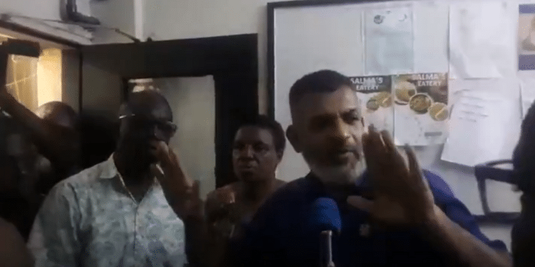 A Screen Grab Of Mombasa Governor During The Raid. Photo/ Screen Grab