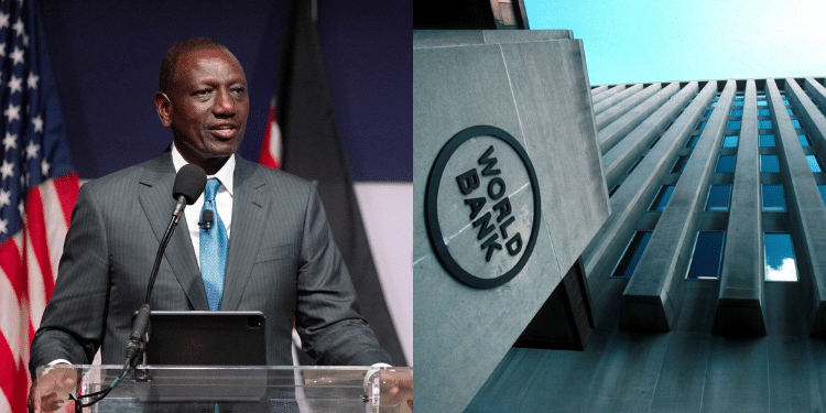 Boost For Ruto As Kenya Secures Ksh156 Billion Loan From World Bank Side-To-Side Photo Of President William Ruto (Left) And World Bank Building (Right). Photo/Courtesy