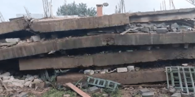 Kirinyaga Building Under Construction Collapses, 2 Injured