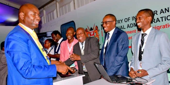 High Court Suspends Ruto'S Directive To Punish 35 Ceos Immigration And Citizen Services Ps Julius Bitok Shares A Light Moment With Delegates At The Nadpa Conference At The Windsor Golf Hotel And Country Club, Nairobi.