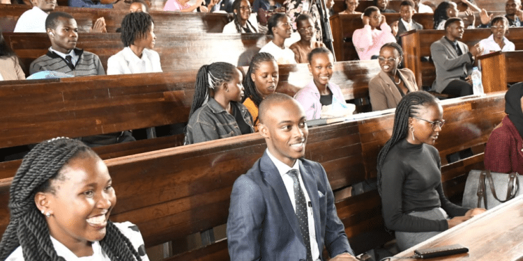 Avoid Shortcuts- Dcj Philomena Mwilu Advises Young Kenyans On Money University Of Nairobi Law Students ,Parklands Campus, Listening To Dcj Mwilu. Photo\Courtesy