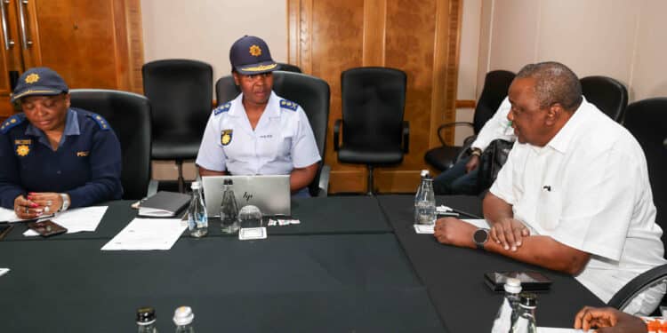 Uhuru Meets Police, Church Leaders Hours To South Africa Elections Uhuru Kenyatta Meeting South Africa Police. Photo/ Office Of 4Th President