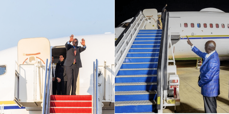 State House Reveals Identity Of Friends Who Gave Ruto Private Jet At Ksh10 M A Collage Of President William Ruto Using The Private Jet In His Trip To The U.s