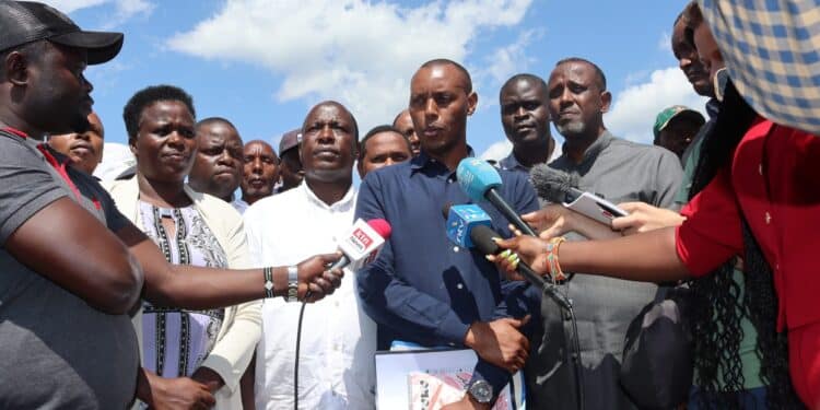 Nelson Koech, Chairperson Of The Deefense Committee (Center) Addresses The Press In Laikipia County On May 28, 2024.