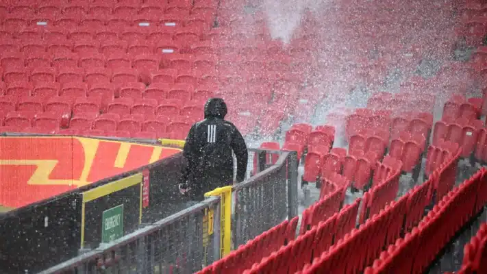 Kenyans React To Old Trafford Leaking Roof Old Trafford Stadium Leaking. Photo/Courtesy
