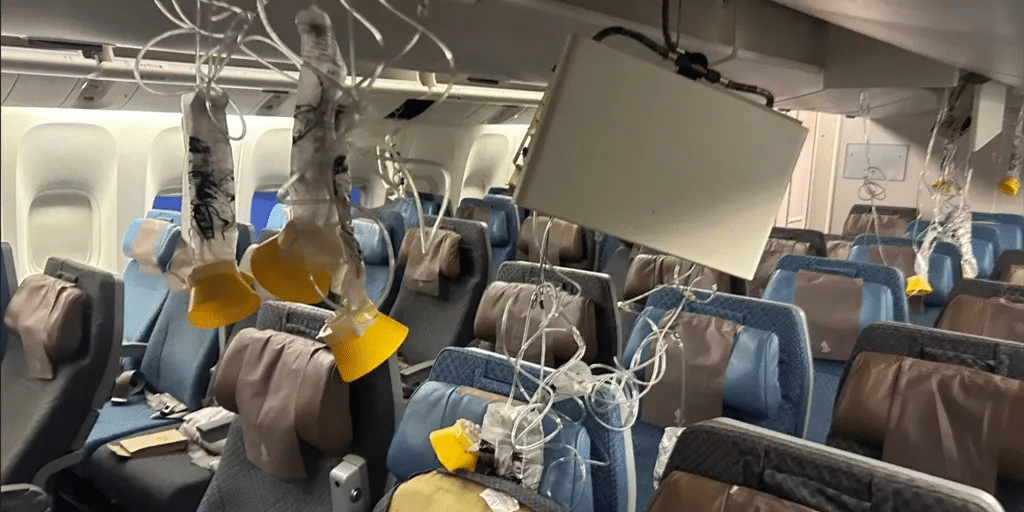 The Cabin After The Emergency Landing In Bangkok. Photo/Courtesy
