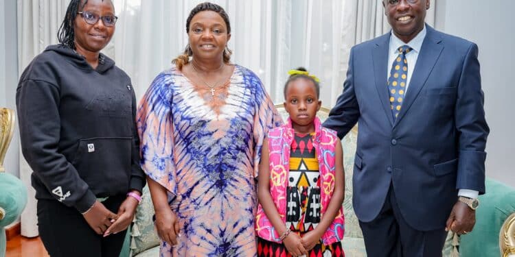 Dp Rigathi Gachagua With Second Lady Pastor Dorcas Rigathi And Little Princess Angel. Photo/Dpcs.