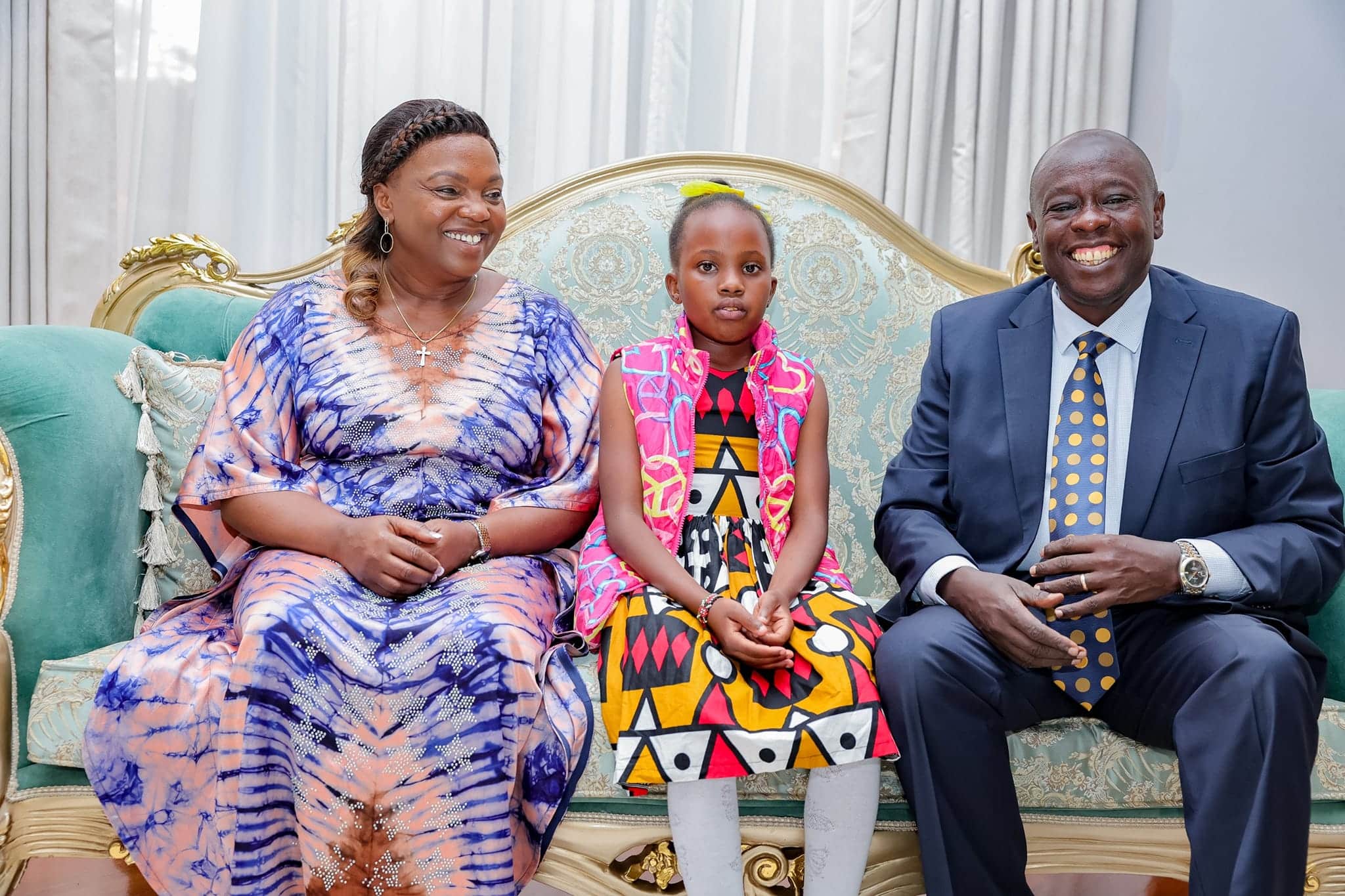 Dp Rigathi Gachagua With Second Lady Pastor Dorcas Rigathi And Little Princess Angel. Photo/Dpcs.