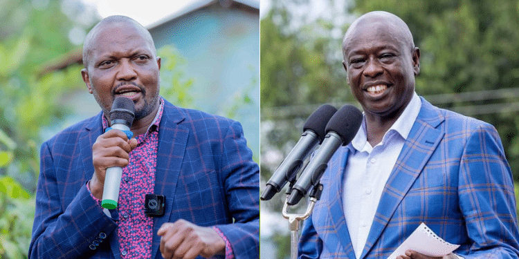 Kuria Renews Beef With Gachagua, Ignites Impeachment Talks A Photo Collage Of Dp Rigathi Gachagua And Public Service Cs Moses Kuria