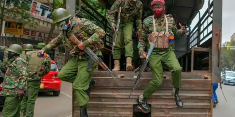 Anti-Riot Police Deployed In The Nairobi Cbd. Photo/Courtesy