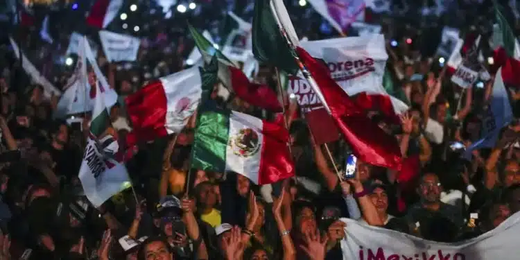 Mexico Gets First Woman President Supporters Of Ruling Party Presidential Candidate Claudia Sheinbaum Celebrate At The Zocalo, Mexico City'S Main Square, After The National Electoral Institute Announced She Held An Irreversible Lead In The Election, Early Monday, June 3, 2024. (Ap Photo/Matias Delacroix)