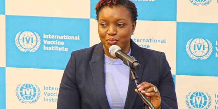 Health Cs Susan Nakhumicha Speaking At International Vaccines Institute In South Korea. Photo/Moh.