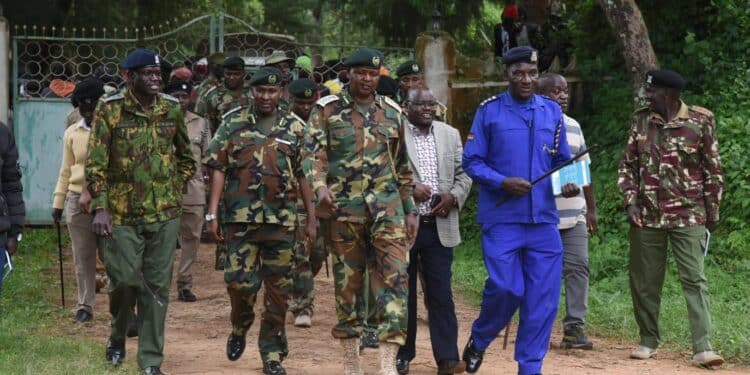 Kfs Announces Auction Of Vehicles &Amp; Tyres: How To Bid Chief Conservator Of Forests Alex Lemarkoko (2Nd From Left) Visited Cherengani Forest Station In Elgeyo Marakwet County On June 2 2024. Photo/Kfs