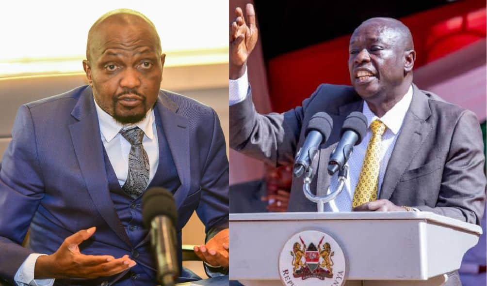 Photo Collage Of Public Service Cabinet Secretary (Cs) Moses Kuria &Amp; Dp Rigathi Gachagua. Photo/Courtesy