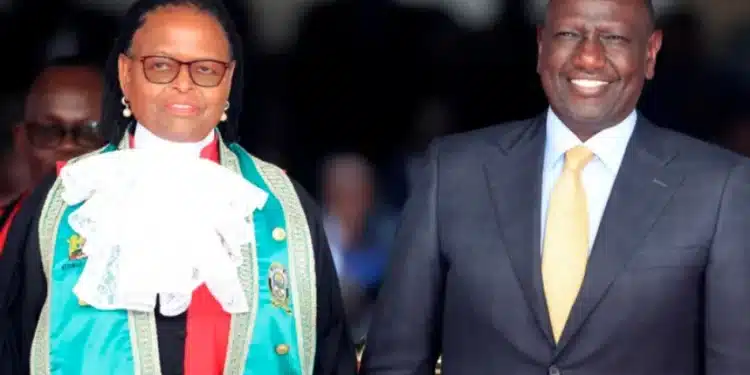 President William Ruto With Cj Martha Koome During A Past Meeting At State House Nairobi. David Majanja