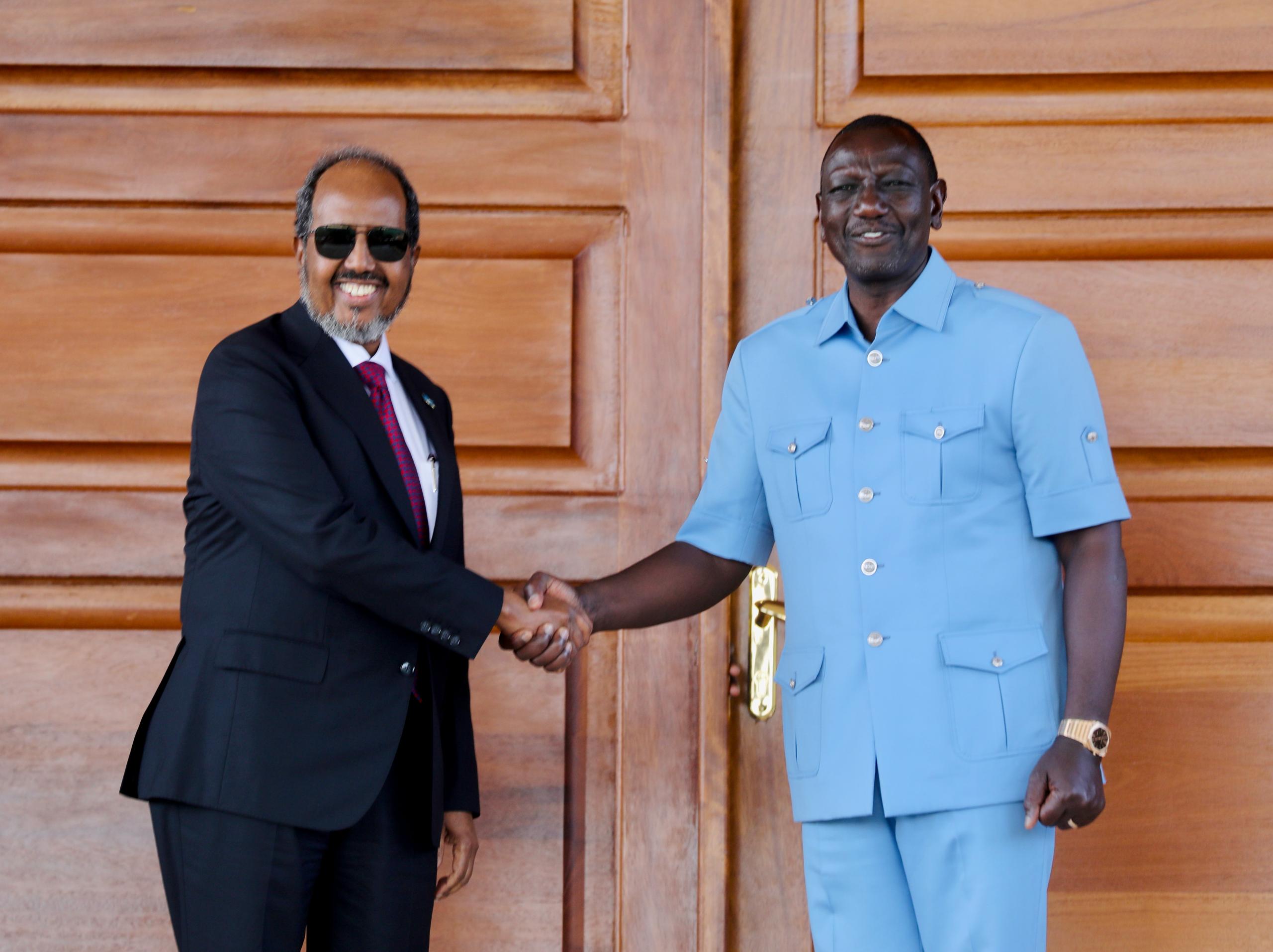 President William Ruto And Somali President Hassan Sheikh Mohamud In Nairobi. Photo/Courtesy.