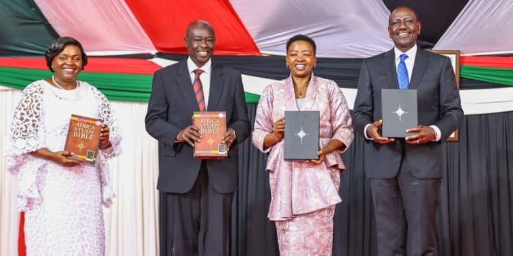 Pastor Dorcas Rigathi, Dp Rigathi Gachagua, First Lady Rachel Ruto And President William Ruto. Photo/ Rachel Ruto