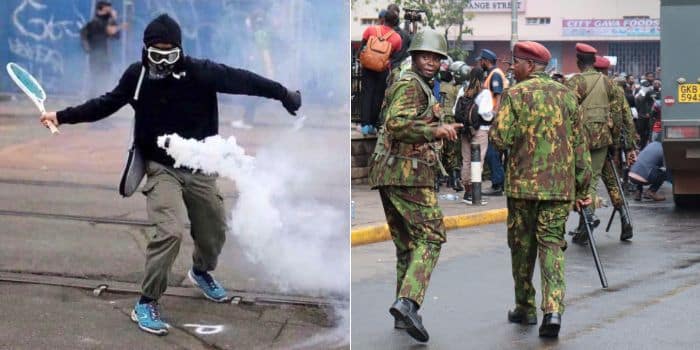 Tear Gas During Protest