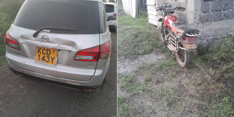 A Collage Stolen Car And Motorcycles. Photo/ Dci