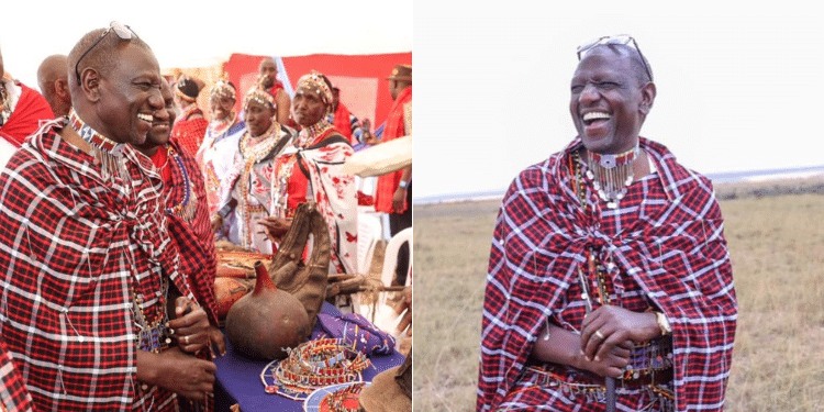 President William Ruto Attending The Maa Culture In August 2023. Photo/ Pcs