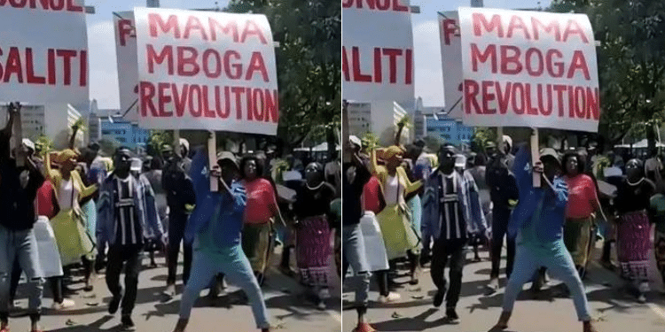 A Photo Of Demonstrators Staging Protests While Carrying Placards Outside Parliament Buildings On June 4, 2024. Photo/Courtesy 