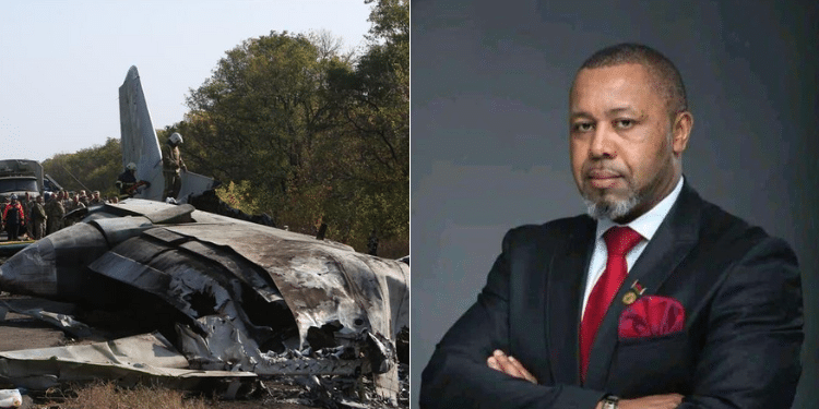A Collage Of The Plane Crash Circulating In The Media And Malawi'S Vice President Saulos Chilimo. Photo/Courtesy