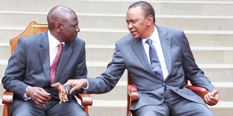 Ruto Holds Talks With Uhuru After Kanze Dena Exposé A Photo Of Uhuru Kenyatta And President Willliam Ruto. Photo/ Courtesy