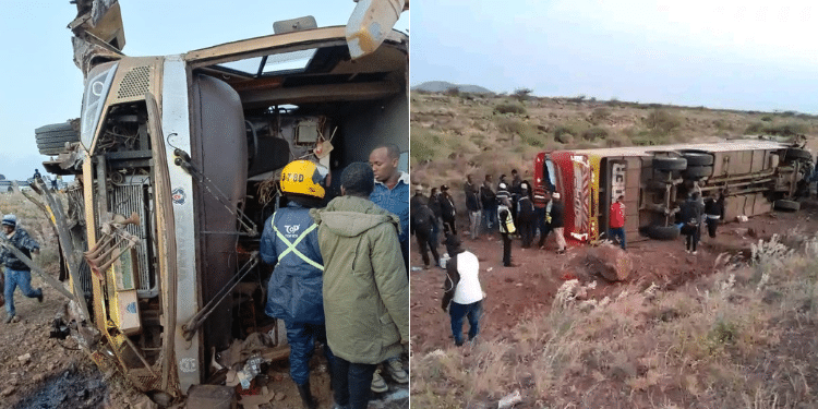 Accident Alert: Bus Full Of Passengers Rolls In Marsabit