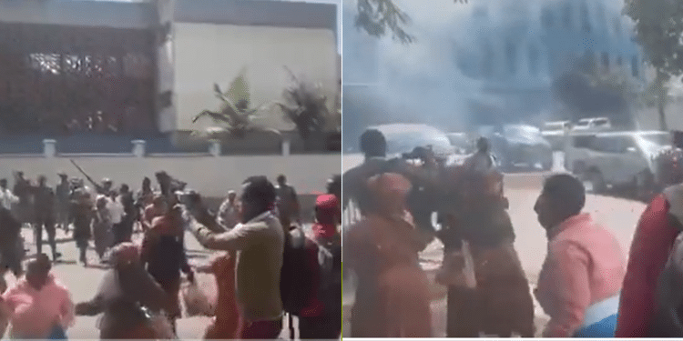 Photos Of Police Teargassing Protesters In Nairobi Cbd. Finance Bill Photo/Courtesy. Finance Bill