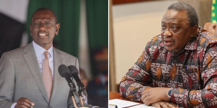 Collage Of Former President Uhuru Kenyatta &Amp; President William Ruto. Photo/Courtesy