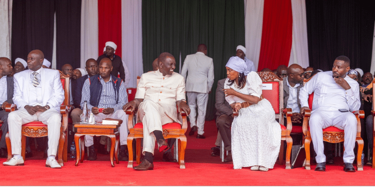 Deputy Presidet Rigathi Gachagua,Farouk Kibet, Second From Left And President William Ruto. Photo/ William Ruto