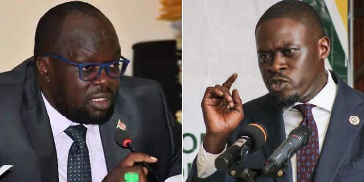 Collage Of Kileleshwa Mca Robert Alai &Amp; Nairobi Governor Johnson Sakaja. Photo/Courtesy