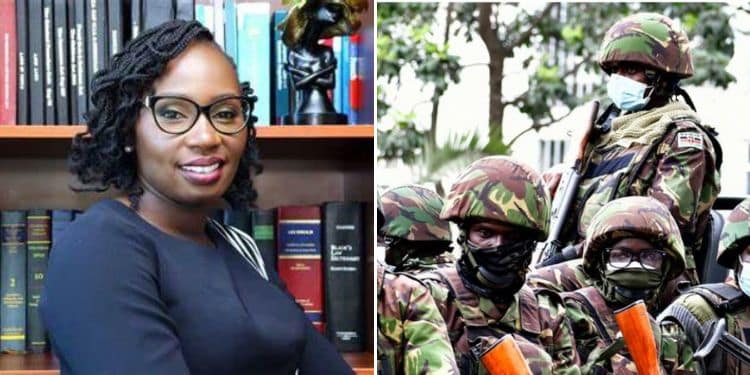 Lsk Pokes Holes In Court Verdict On Kdf Deployment Collage Of Lsk President Faith Odhiambo &Amp; Kdf Troops Deployed In Nairobi. Photo/Courtesy