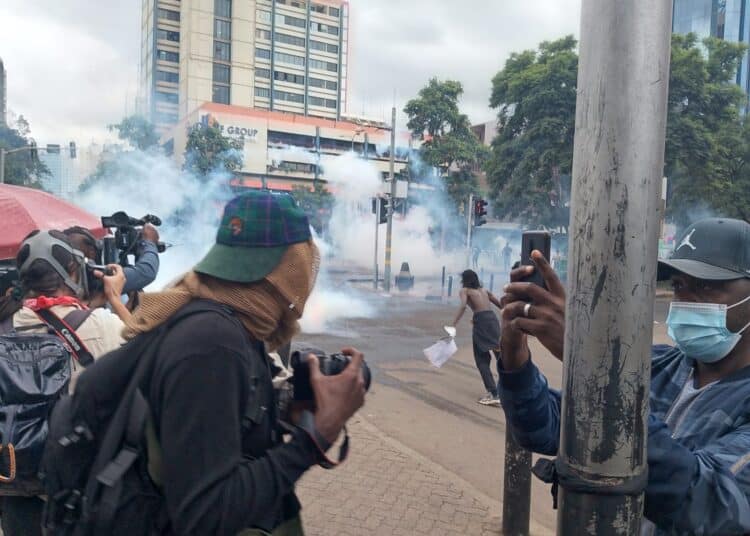 Family Reveals Health Condition Of Ksl President After Abduction And Torture Protestors In Nairobi Cbd. Photo/Felix Kabu Tkt.