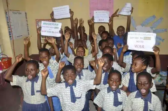 Children Holding Placards. Photo/ Courtesy