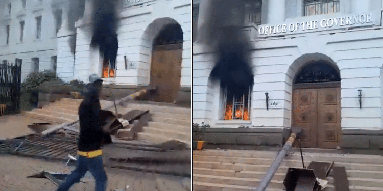 Breaking: Section Of Kenyan Parliament Set On Fire