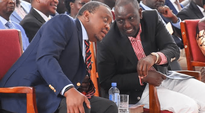 Ruto Holds Talks With Uhuru After Kanze Dena Exposé Uhuru Kenyatta And President Willliam Ruto. Photo/ Courtesy
