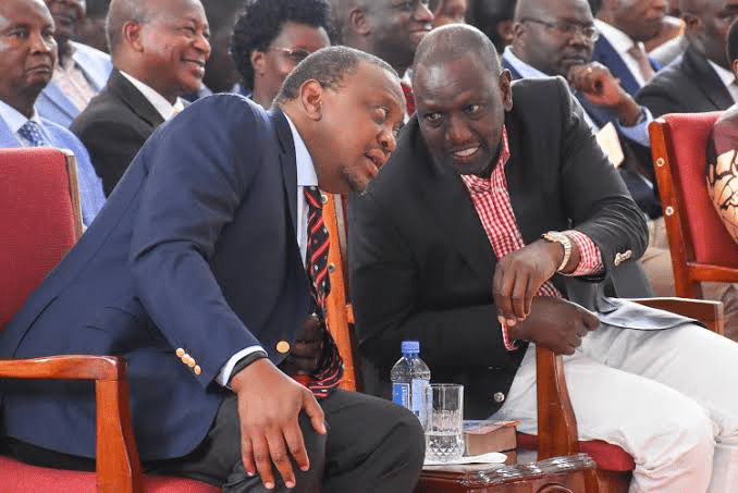 Uhuru Kenyatta And President Willliam Ruto. Photo/ Courtesy