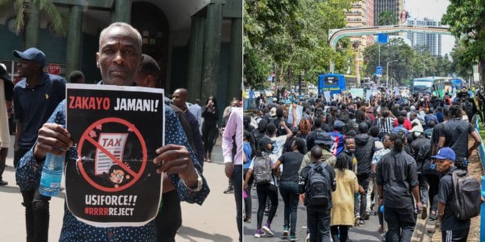 Protestors In Cbd Against Finance Bill 2024