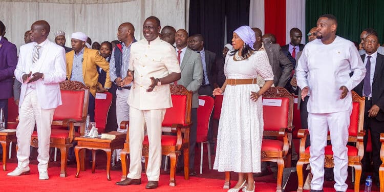 President William Ruto And Dp Rigathi Gachagua At Nakuru High School For The National Akurino Conference On June 9, 2024. Photo/Pcs.