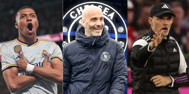 A Collage Of Kyllian Mbappe, Antonio Conte And Jose Mourinho. Photo/ Courtesy