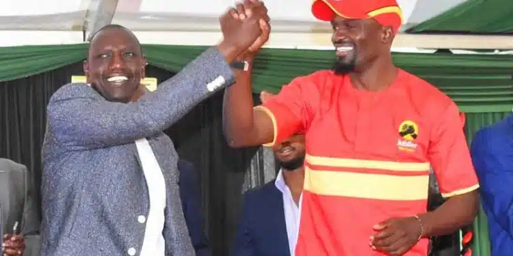 Macdonald Mariga And William Ruto During A Past Campaign. Photo/Courtesy