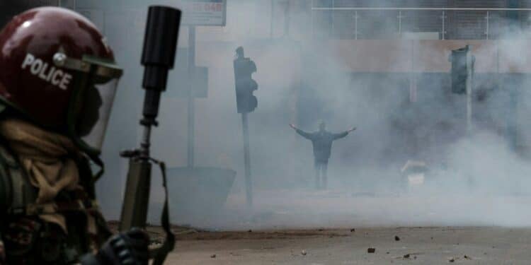 Violence Is The Language Of The Kenyan State A Protester Is Enveloped In A Cloud Of Tear Gas During Deadly Demonstrations In Kenya On 27 June 2024. Kabir Dhanji/Afp Via Getty Images