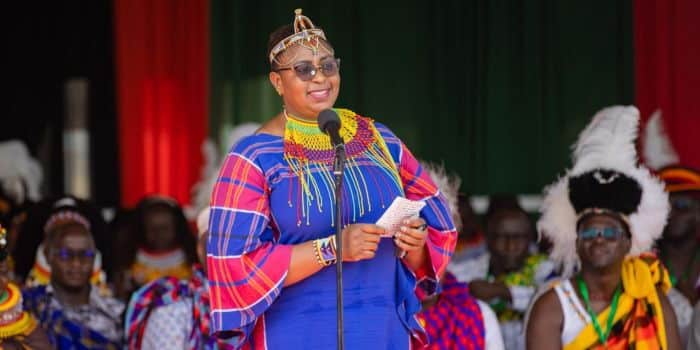 Ruto Speaks On Aisha Jumwa'S Fate After Omission In Cabinet Nominations Former Gender Cabinet Secretary Aisha Jumwa Speaking During The Turkana Cultural Festival On October 12, 2023. Photo/ Pcs