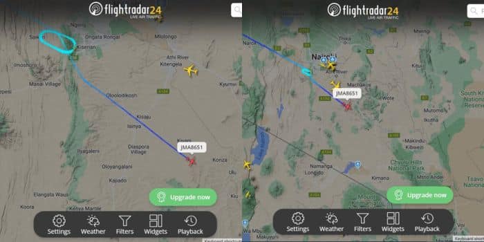 Kenya Airways Diverted Flights